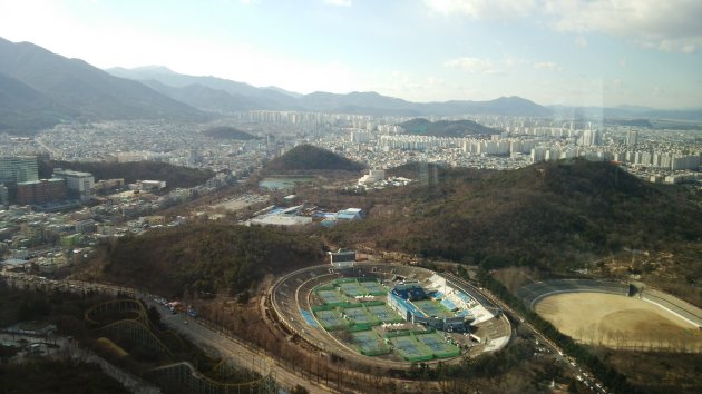 大邱タワー（83タワー）から見える南西方面の風景